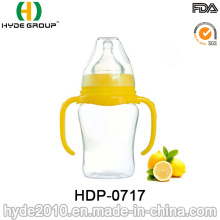 Bouteilles en plastique adaptées aux besoins du client de bébé de 180ml pp d&#39;alimentation avec le logo adapté aux besoins du client, Bouteille en plastique sans BPA d&#39;alimentation (HDP-0717)